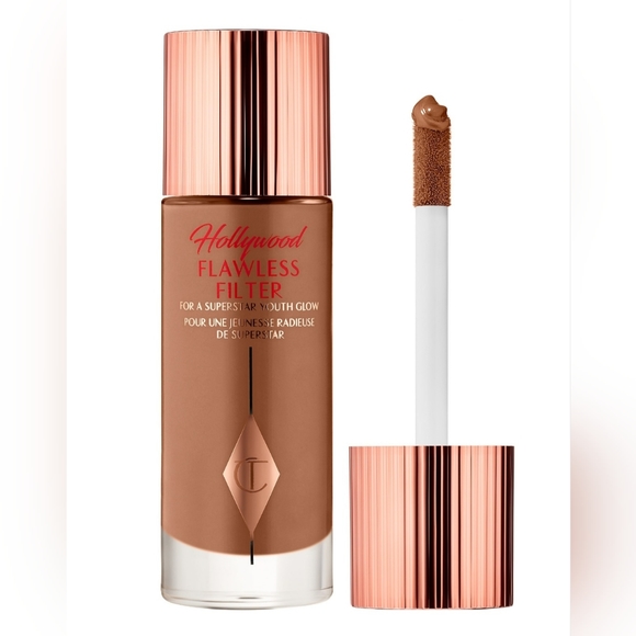 Charlotte Tilbury #7 Deep Holywood Flawless Filter Youth Glow Foundation NIB - Picture 2 of 5